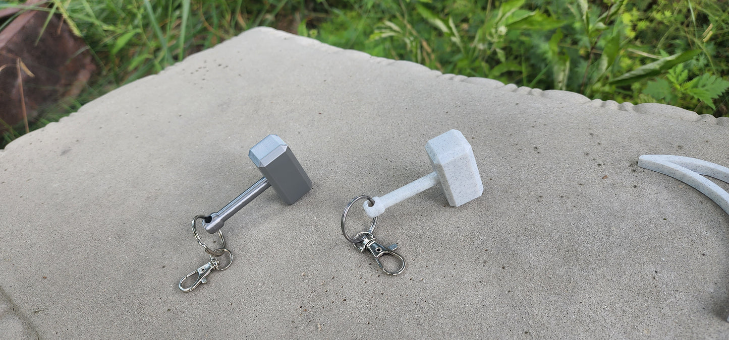 Thor's Hammer Replica Key Chain - Choose Your Finish!