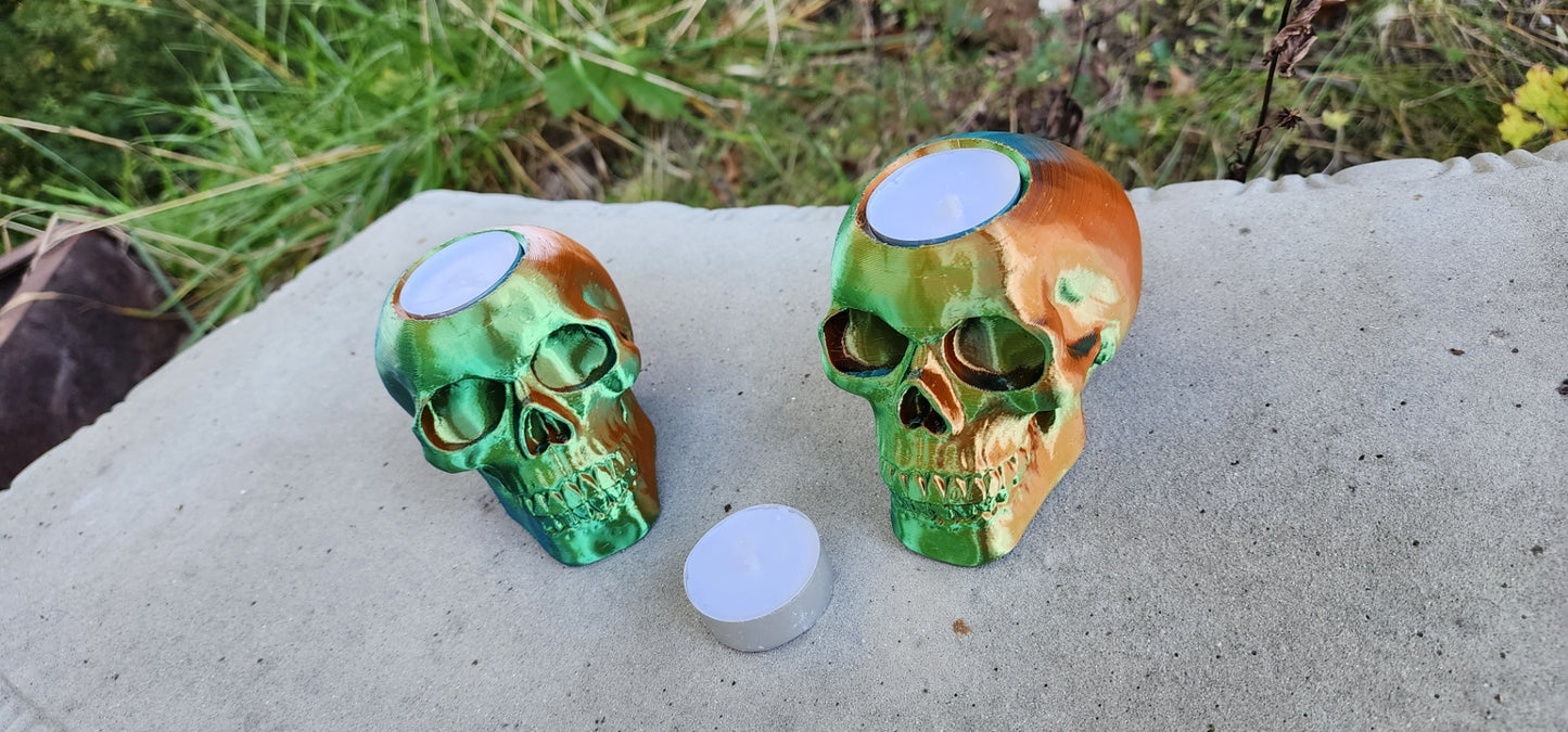 Skull Tea Light Candle Holder