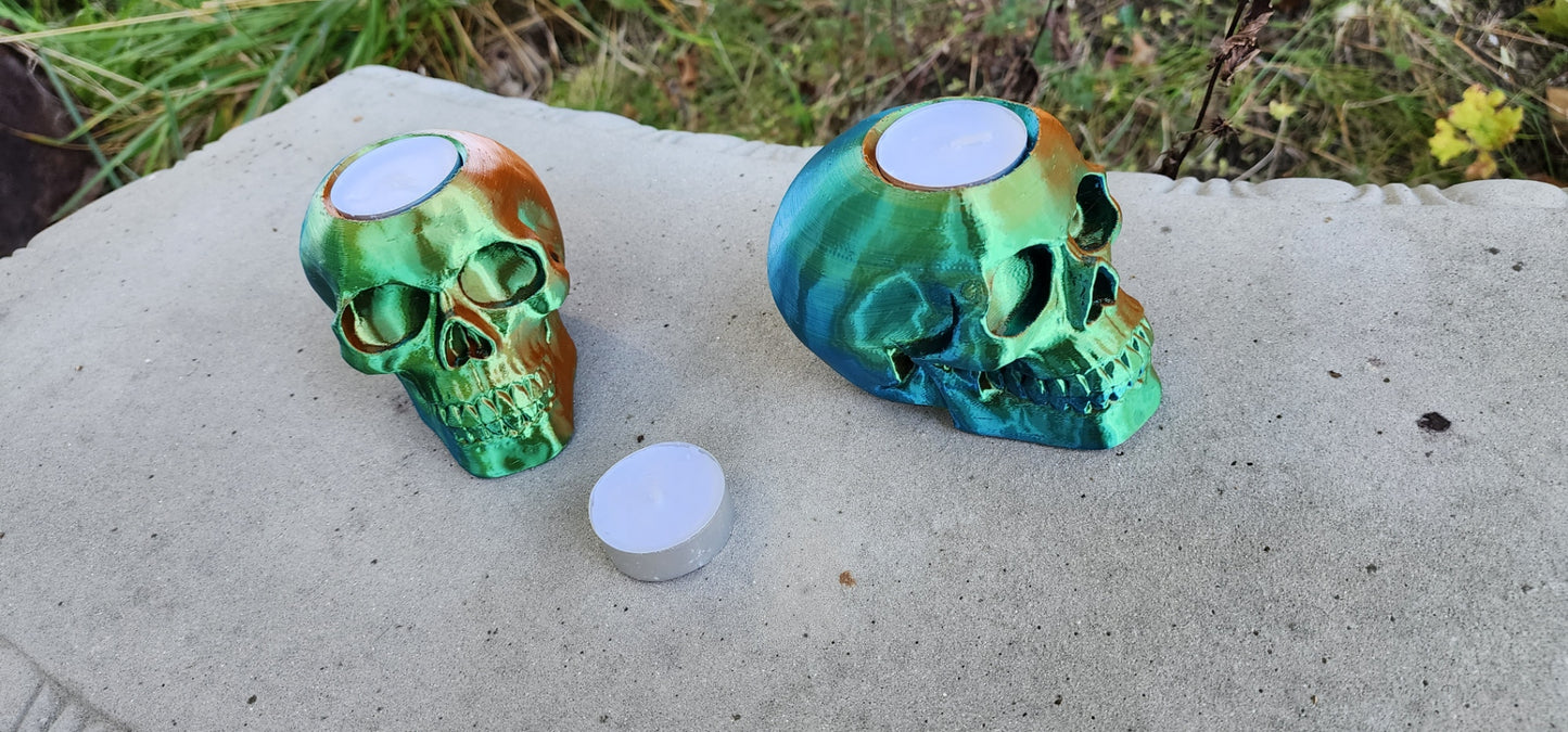 Skull Tea Light Candle Holder