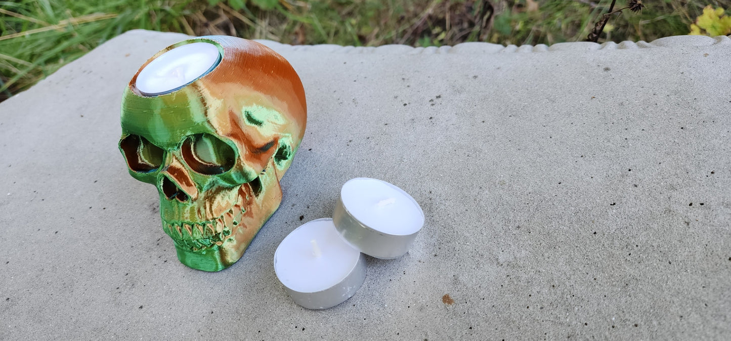 Skull Tea Light Candle Holder