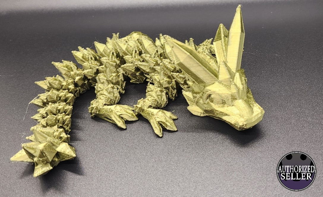 The Articulating Baby Pyrite Crystal Dragon Sculpture / Fidget Toy