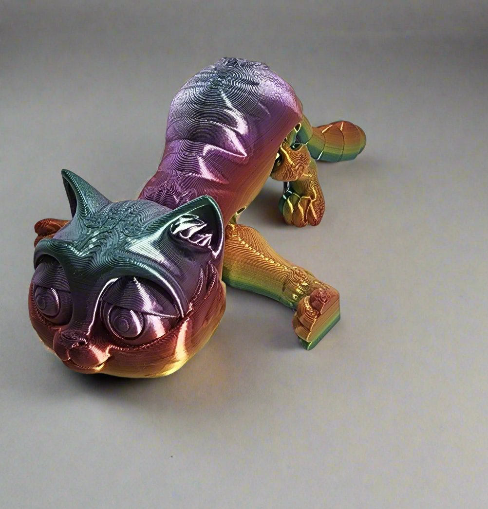 The Articulating Rainbow Kitten Sculpture / Fidget Toy