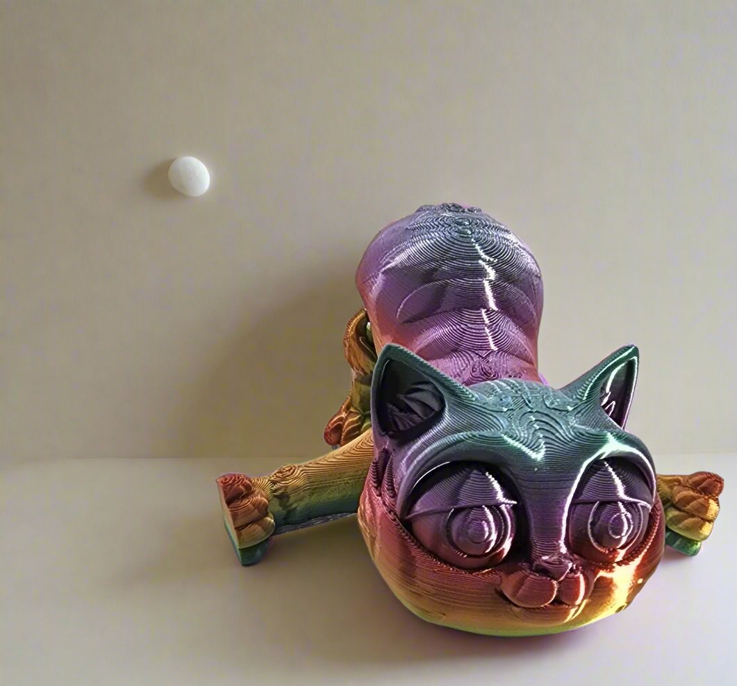 The Articulating Rainbow Kitten Sculpture / Fidget Toy