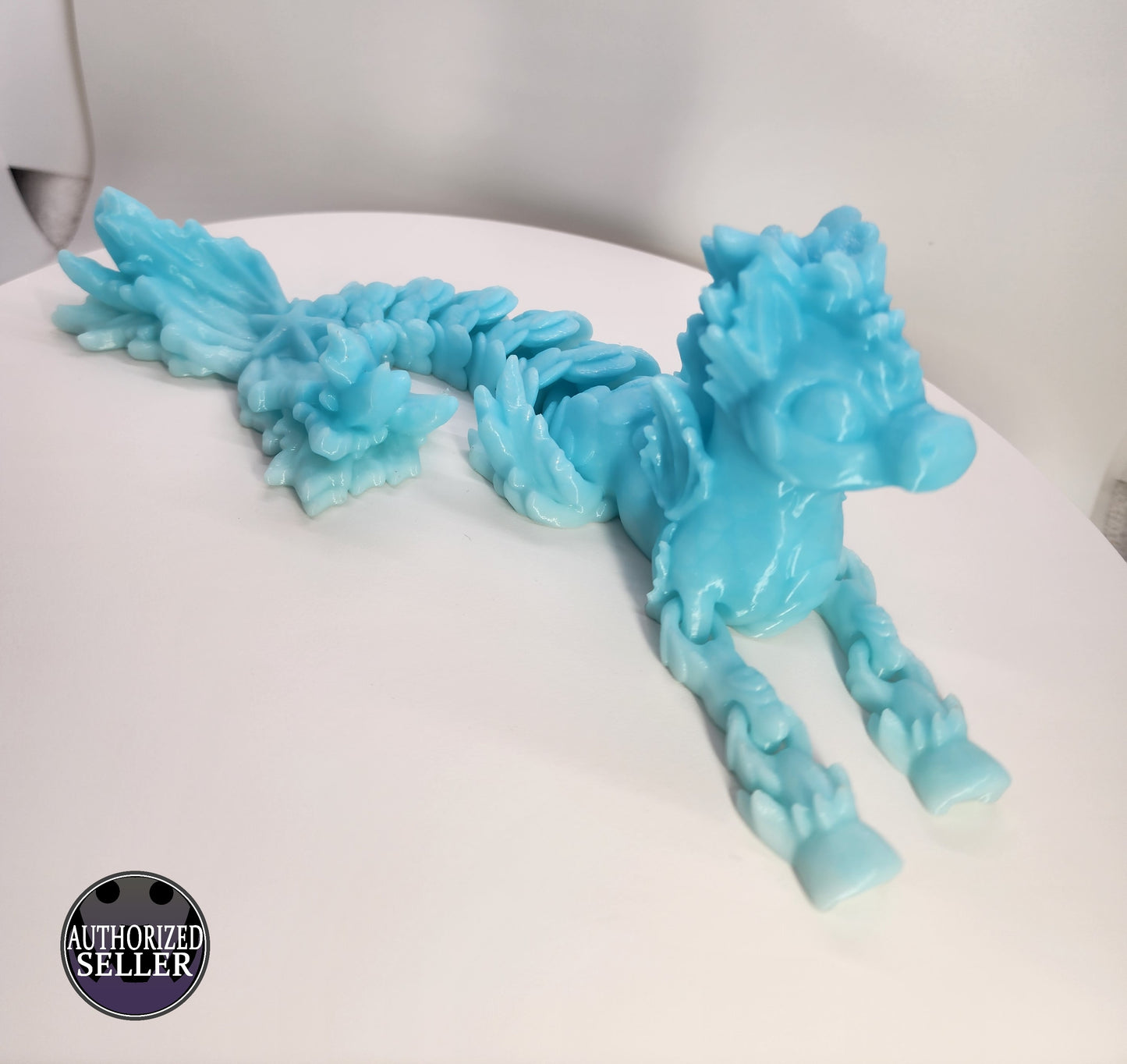 The Winter Ice Hippocampus Sea Horse Sculpture / Fidget Toy