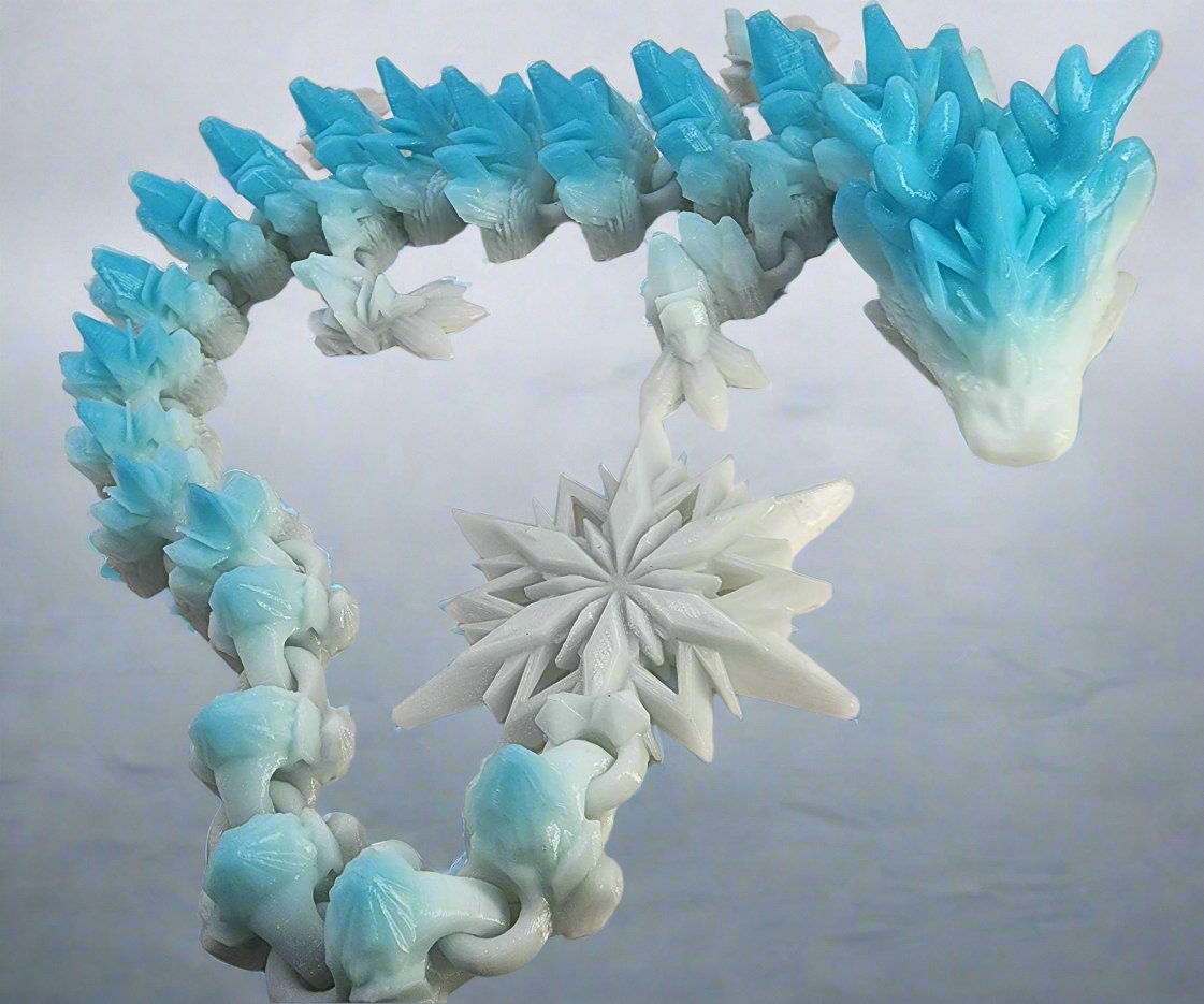 The Articulating Winter Dragon Sculpture / Fidget Toy