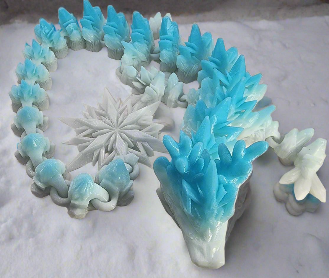 The Articulating Winter Dragon Sculpture / Fidget Toy