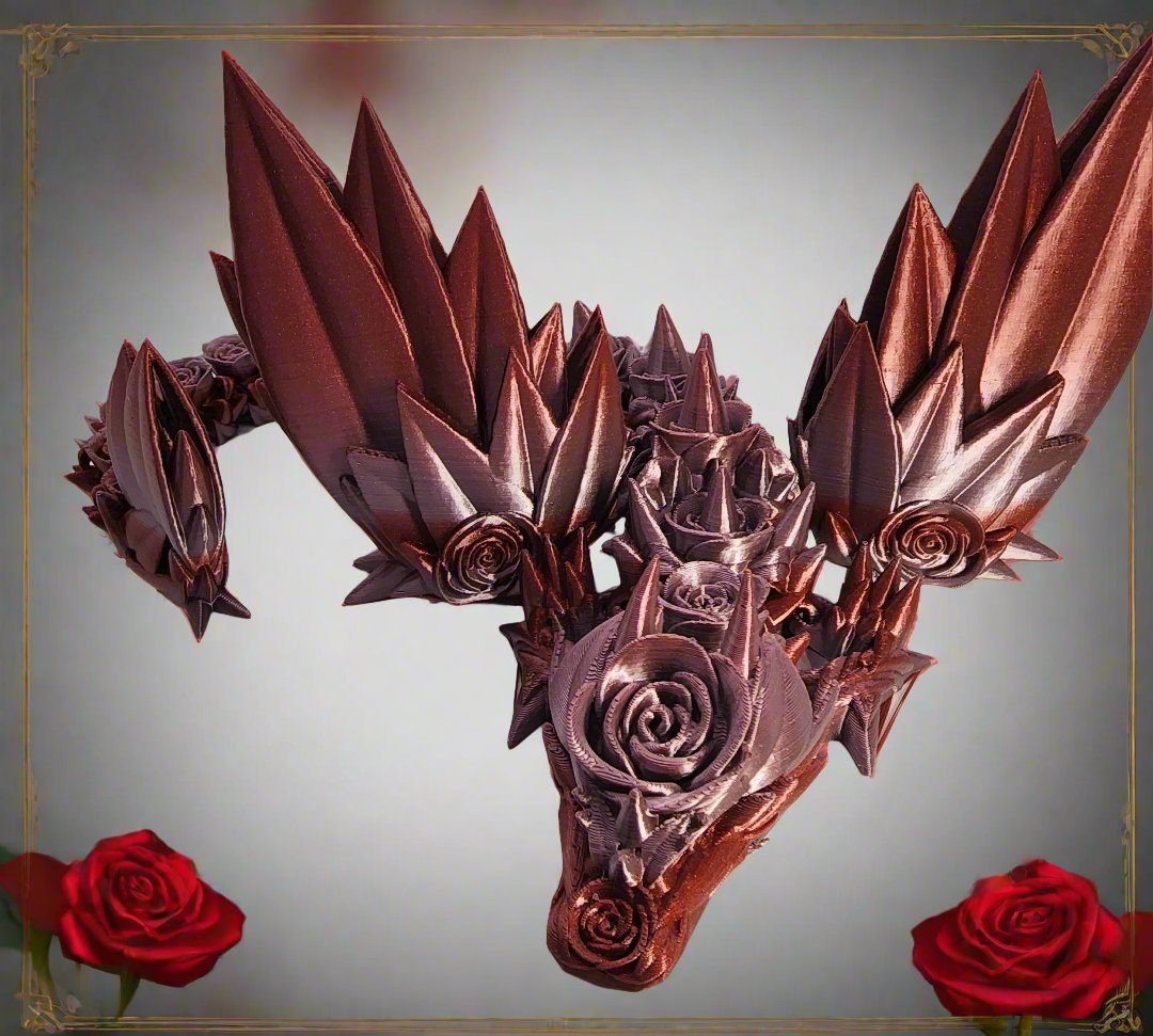 The Articulating Rose Wing Dragon Sculpture / Fidget Toy