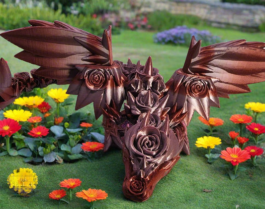 The Articulating Rose Wing Dragon Sculpture / Fidget Toy