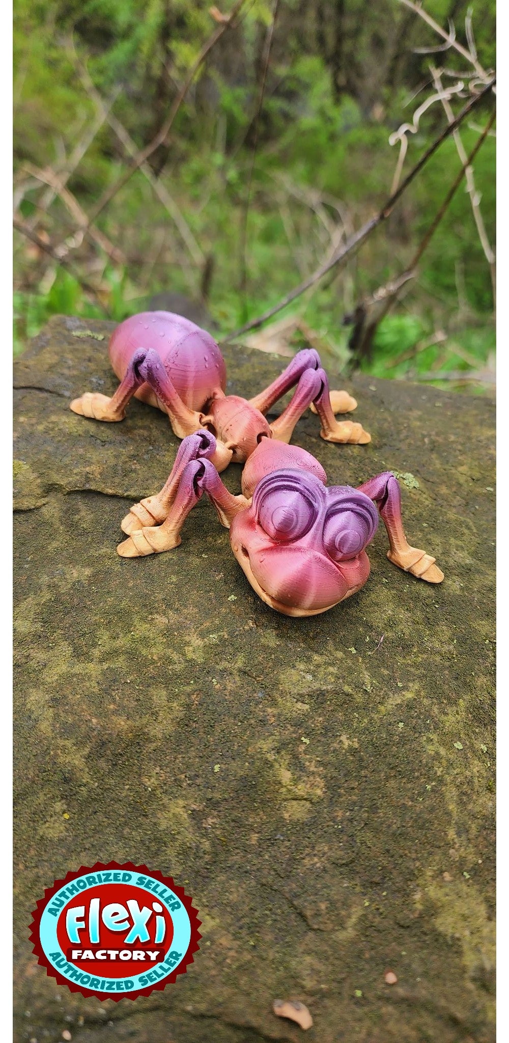 The Articulating Rainbow Worker Ant Sculpture / Fidget Toy