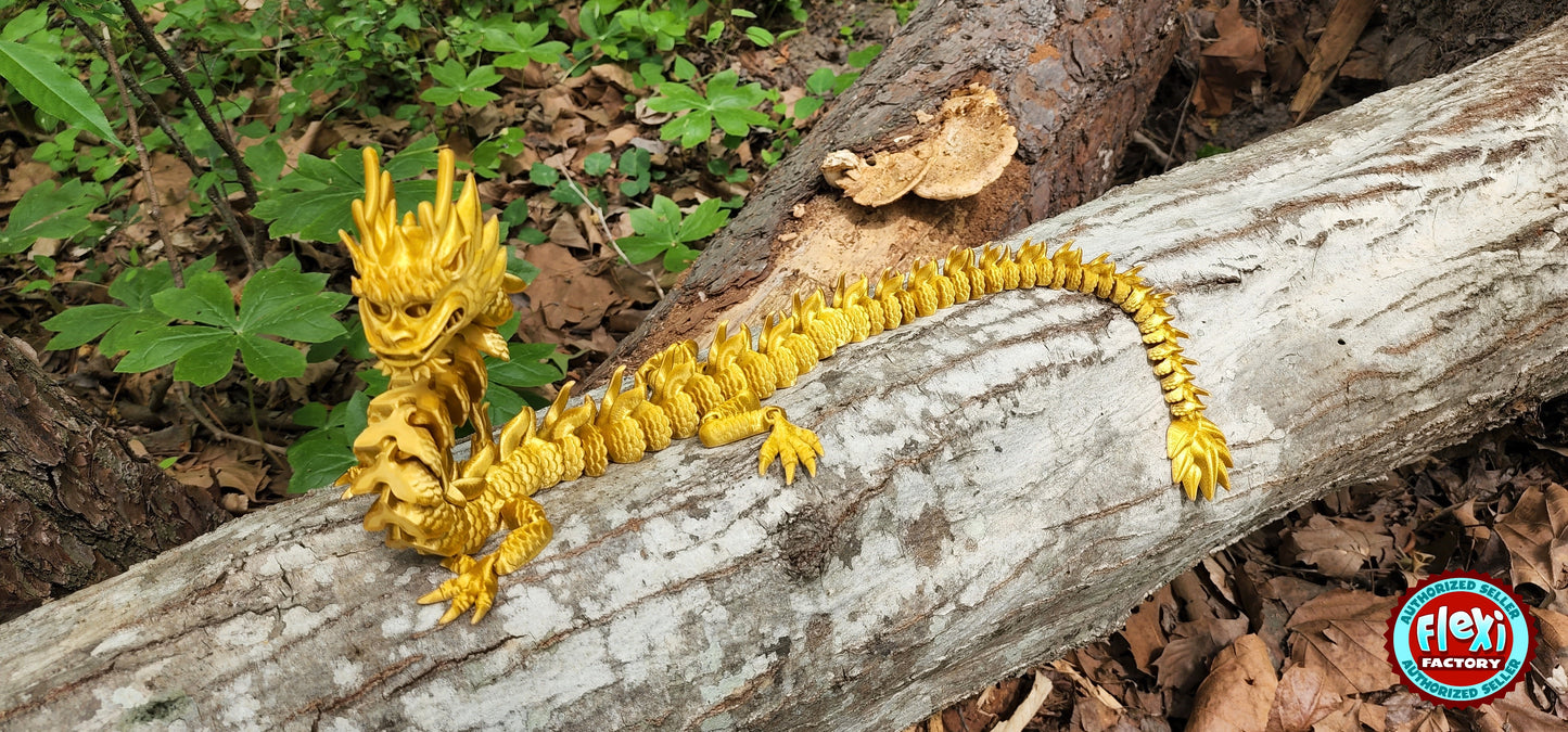 The Articulating Golden Dragon Sculpture / Fidget Toy