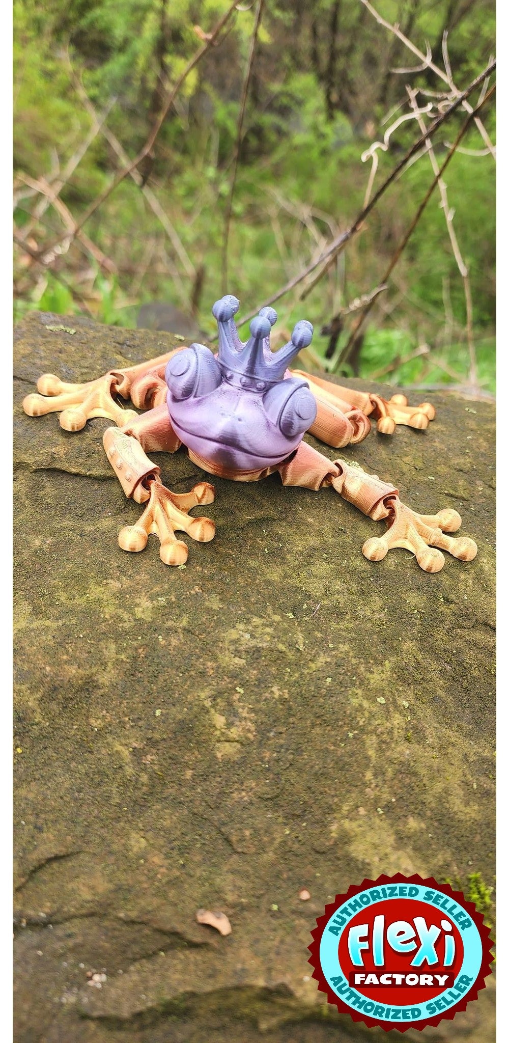 The Articulating Rainbow Frog Prince Sculpture / Fidget Toy