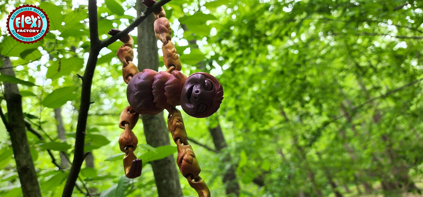 The Articulating Rainbow Three-Toed Sloth Sculpture / Fidget Toy